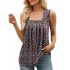 KTILG Summer Sleeveless Square Neck Tops Flowy Pleated Tunic Tank Tops for Women Loose Fit S-3XL