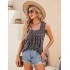 KTILG Summer Sleeveless Square Neck Tops Flowy Pleated Tunic Tank Tops for Women Loose Fit S-3XL